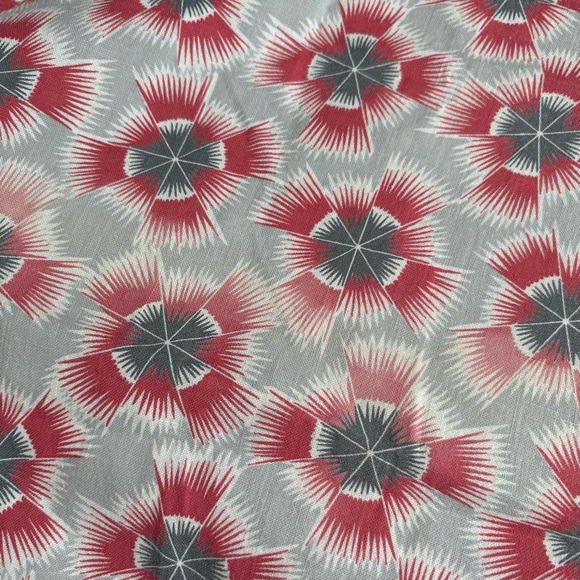 Vintage Other - Vintage large feedsack 1940s cotton gray muted red 1+ yard quilting crafting